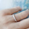 Alliance perlée empilable argent 925 recyclé pour femme et homme Ba...