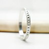 Alliance perlée empilable argent 925 recyclé pour femme et homme Ba...