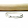 Alliance perlée empilable argent 925 recyclé pour femme et homme Ba...