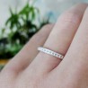 Alliance perlée empilable argent 925 recyclé pour femme et homme Ba...