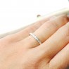 Alliance perlée empilable argent 925 recyclé pour femme et homme Ba...