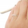 Alliance perlée empilable argent 925 recyclé pour femme et homme Ba...