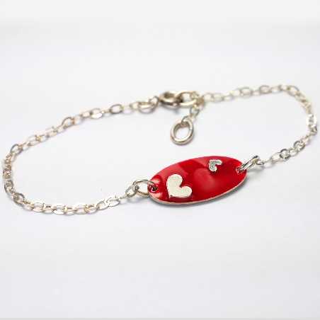 Valentine heart sterling silver red bracelet Valentine 65,00 €