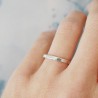 Abgelegter dünner stapelbare Ehering aus recyceltes 925er Silber fü...