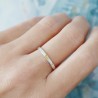 Wedding ring in recycled 925 silver and petal in 24 ct gold for wom...