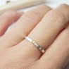 Wedding ring in recycled 925 silver and petal in 24 ct gold for wom...