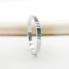 Alliance striée en argent 925 recyclé pour femme et pour homme Bagu...
