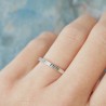 Alliance striée en argent 925 recyclé pour femme et pour homme Bagu...