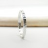 Alliance striée en argent 925 recyclé pour femme et pour homme Bagu...