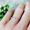 Alliance striée en argent 925 recyclé pour femme et pour homme Bagu...