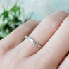 Alliance striée en argent 925 recyclé pour femme et pour homme Bagu...