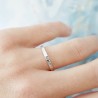 Striped wedding ring in recycled 925 silver for women and for men M...