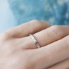 Alliance striée en argent 925 recyclé pour femme et pour homme Bagu...