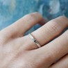 Alliance striée en argent 925 recyclé pour femme et pour homme Bagu...