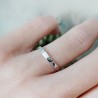 Strukturierter Ehering aus recyceltem 925er Silber für Damen und He...