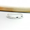 Textured wedding ring in recycled 925 silver for women and for men ...