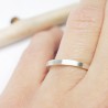 Brushed wedding ring in recycled 925 silver for women and for men M...