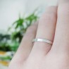 Brushed wedding ring in recycled 925 silver for women and for men M...