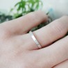 Brushed wedding ring in recycled 925 silver for women and for men M...