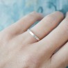 Gebürsteter Ehering aus recyceltem 925er Silber für Damen und Herre...