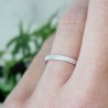 Broad bark wedding ring in recycled 925 silver for women and for me...