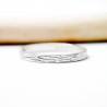 Lange Rindenmuster Ehering aus recyceltem 925er Silber für Damen un...