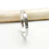 Long bark wedding ring in recycled 925 silver for women and for men...