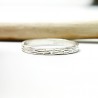 Long bark wedding ring in recycled 925 silver for women and for men...