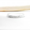 Lange Rindenmuster Ehering aus recyceltem 925er Silber für Damen un...