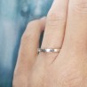 Long bark wedding ring in recycled 925 silver for women and for men...