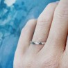 Long bark wedding ring in recycled 925 silver for women and for men...