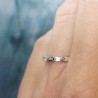 Lange Rindenmuster Ehering aus recyceltem 925er Silber für Damen un...