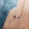 Lange Rindenmuster Ehering aus recyceltem 925er Silber für Damen un...