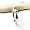 Alliance marguerite empilable argent 925 recyclé pour femme Bagues ...