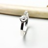 Alliance marguerite empilable argent 925 recyclé pour femme Bagues ...