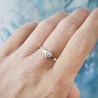 Recycled 925 silver stackable big daisy ring for women Minimalist s...