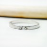 Recycled 925 silver sandblasted ring with leaf for women and men Mi...