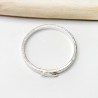 Bague sablée empilable feuille argent 925 recyclé pour femme et pou...