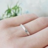 Stapelbarer Sandgestrahltes Ring mit Blatt aus recyceltem 925er Sil...