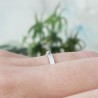 Recycled 925 silver sandblasted ring with leaf for women and men Mi...