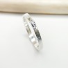 Recycled 925 silver sandblasted ring with leaf for women and men Mi...
