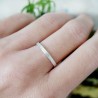 Stapelbarer Sandgestrahlt Ring aus recyceltem 925er Silber für Dame...