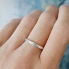 Stapelbarer Sandgestrahlt Ring aus recyceltem 925er Silber für Dame...