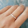 Stapelbarer Sandgestrahlt Ring aus recyceltem 925er Silber für Dame...