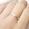 Bague empilable sablée en argent 925 recyclé pour femme et pour hom...