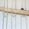 Collier homme avec pendentif rectangulaire en argent 925 recyclé et...