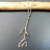Branch necklace in recycled 925 silver different lengths