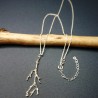 Branch necklace in recycled 925 silver different lengths