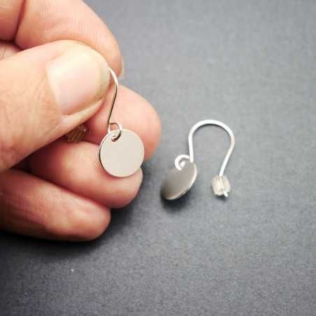 Minimalistische Ohrhänger aus recyceltem 925er Silber