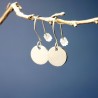 Minimalist recycled 925 silver dangling earrings